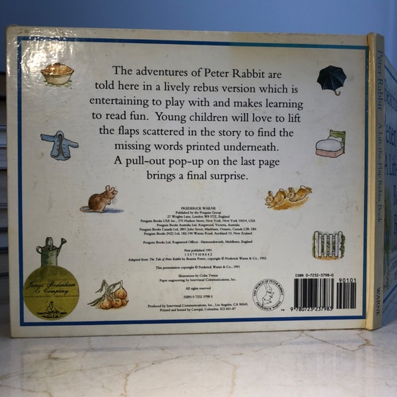 Book Pop-up Beatrix Potter Peter Rabbit Authorised Edition 1991 - Picture 4 of 14